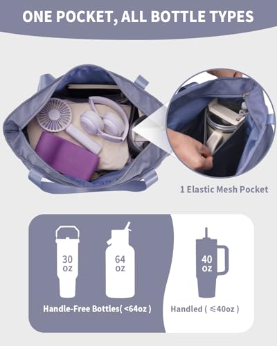 sportsnew Yoga Mat Bag Waterproof Tote Gym Bag Mat Carrier W/Wet Pocket - color: Blue-Gray