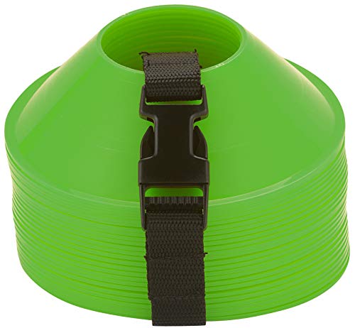 American Challenge Mini Disc Cones, Soccer Cones for Sports, Set of 25 - color: Neon Green (25 mini cones)