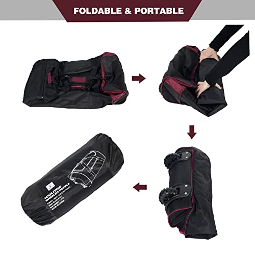 REDCAMP 85L/120L/140L Foldable Duffle Bag with Wheels, Large Travel Duffel Bag - color: 100l Red
