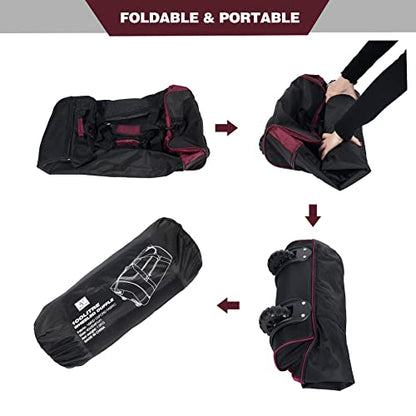 REDCAMP 85L/120L/140L Foldable Duffle Bag with Wheels, Large Travel Duffel Bag - color: 100l Red