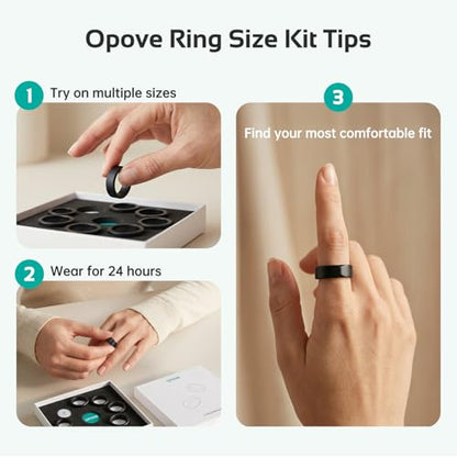 Opove O Ring Sizing Kit - Size First Before You Buy, Choose from 8 Sizes - Sizes 6 to 13, Find The Perfect Smart Ring, Stylish Design, Only Compatible with O Ring Smart Ring - color: Black, size: 6-13 Sizing Kit
