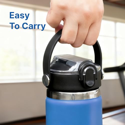 Auto Flip Straw Lid for Hydro Flask 12-64 oz Wide Mouth Bottles - color: 2 Pack