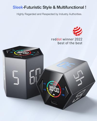 Ticktime T6 Pomodoro Timer Cube for Focus, Study, Work, Task, ADHD, Kitchen