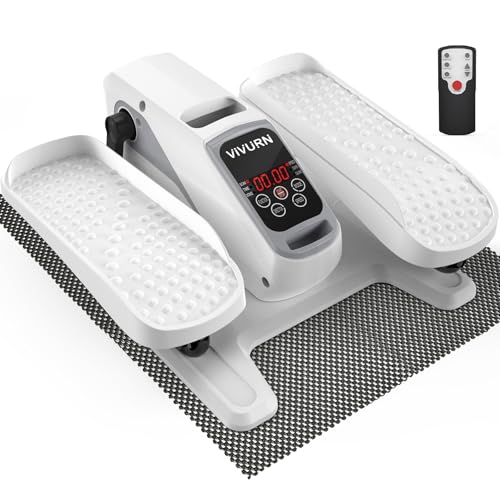Under Desk Elliptical Leg Exerciser While Sitting for Seniors - color: White