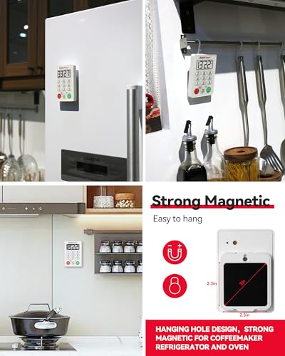 Digital Kitchen Timer, Waterproof Magnetic Countdown Timer with Alarm - style: Classic