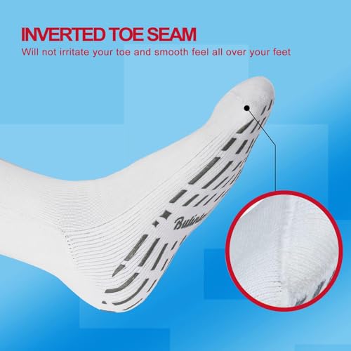 Bulinlulu Extra Width Diabetic Socks Men Women-4 Pairs Wide Edema Sock for Swollen Feet,Non Slip Cast Bariatric Socks 13-15 - color: Dark Navy Blue
