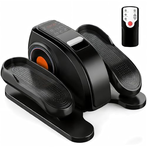 OLIXIS Under-Desk Elliptical Machine–Compact & Quiet Mini Pedal Exerciser with Adjustable Speed, LED Display, Portable Fitness Solution for Home or Office Workouts - size: 17.4"D x 16.0"W x 10.2"H, style: Modern Black