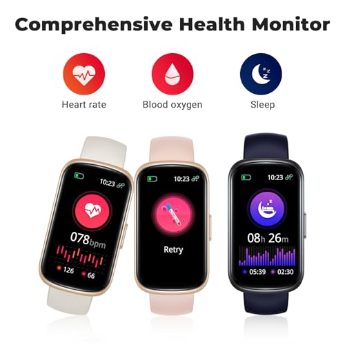 Fitness Tracker Smart Watch, 1.47" Full Touch Health Tracker with 24/7 Heart Rate & Blood Oxygen Monitor, Sleep Tracker, 3ATM Waterproof Step Tracker Activity Tracker for Women Men, Midnight Blue - color: Midnight Blue