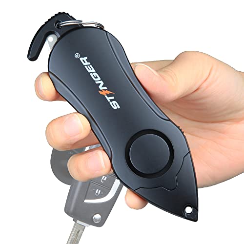 Stinger USA 140dB Siren Personal Safety Alarm Keychain Emergency Tool Black - color: Black