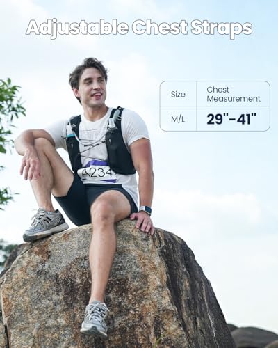 Zelvot Running Vest for Women Men, Hydration Backpack with 2L Water Bladder