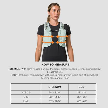 Nathan Women's Hydration Vest - Lightweight Mesh, Breathable, 2x14oz Flasks, 2L Bladder, Reflective Vest, Pinnacle Breeze - size: Large-X-Large, style: Surf Spray