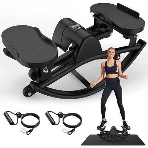 KINMAC Rocking Stepper for Exercise at Home-Rock Stepper Side to Side - color: Black