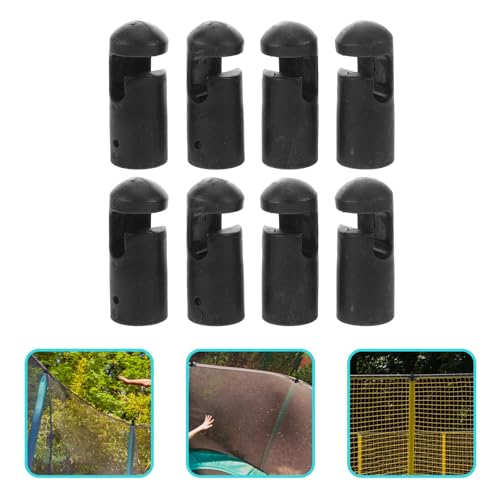 8 Pack Trampoline Pole Caps Replacement Trampoline Pole Covers for Safety Net Tops Plastic Tube Caps for Net Poles Parts for Installation and Repair