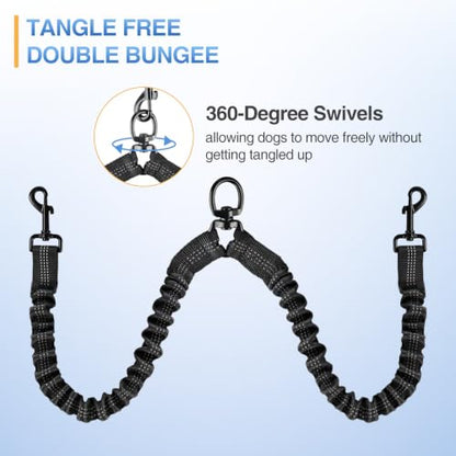 Kytely Dual Dog Leash, Hands Free Double Dog Leash - size: Small