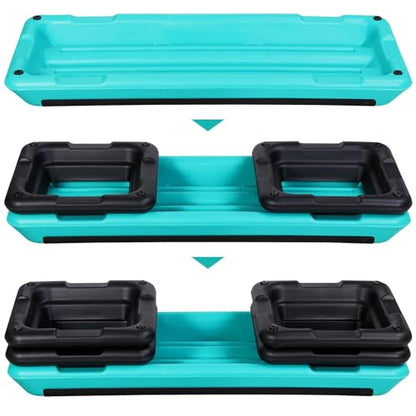 ZenStyle 43" Adjustable Aerobic Stepper Bench with 4/6/8 Inch Risers, Non-Slip Surface for Cardio, Strength Training & Home Fitness Workout - color: Turquoise