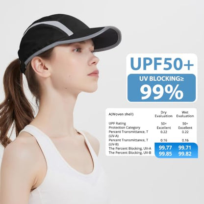 GADIEMKENSD Reflective Folding Outdoor Hat Unstructured Design UPF 50+ Sun Protection Sport Hats for Womens and Mens - color: Coffee Brown