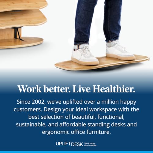 UPLIFT DESK Motion-X Balance Board - 27" Ergonomic Wobble Board for Standing Desks, Anti-Fatigue Support for Core Engagement & Stability - style: Motion-X with Comfort Mat