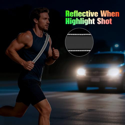 BSEEN LED Running Waist Belt - USB Rechargeable Reflective Glowing LED Waistband, Flashing Safety Light Belt for Runners, Joggers, Walkers, Pet Owners, Cyclists - color: RGB-L(110cm)