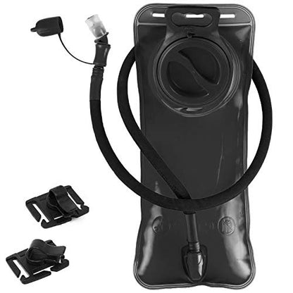Hydration Bladder 1.5L-2L-3L,Leak Proof Water Reservoir with Insulated Sleeve, BPA Free Military Water Storage Bladder Bag Hydration Pack Replacement,Great for Bicycling Hiking Camping Hunting Running - color: 2L-Black