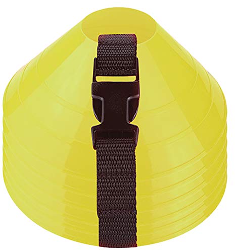 American Challenge Large Disc Cones, Soccer Cones for Sports, Set of 6 - color: Yellow