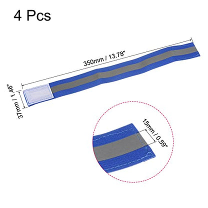 MECCANIXITY Reflective Bands for Arm Wrist Ankle - color: Dark Blue, size: 14x1.5 Inch