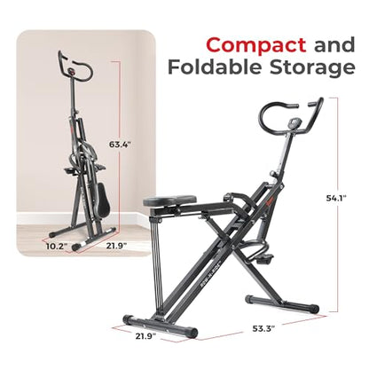 Sunny Health & Fitness Row-N-Ride Squat Assist Trainer for Home Exercise - color: Black