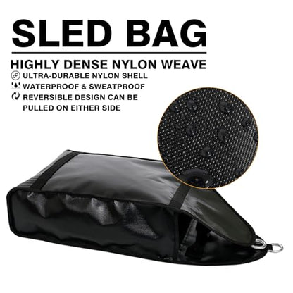 Weight Sled Trainer Adjustable, Resistance Running Sled with 3 Sandbags