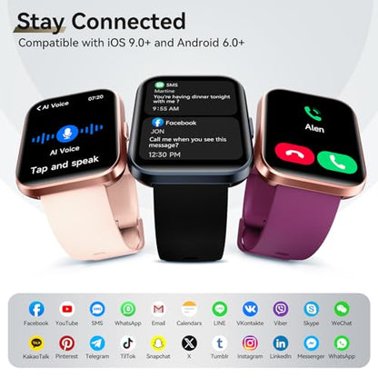 Smart Watches for Men (Android/iPhones), 120+ Sport Modes Fitness Tracker Watch with SpO2/Heart Rate Monitor, Steps/Sleep Tracker, 1.85" HD Smart Watch with Bluetooth Calls/Messages, 3ATM waterproof - color: Black