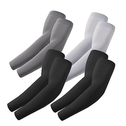 ROXUN Arm Sleeves Cooling UV Sun Protection Sport Compression for Men Women - color: 2 Black+dark Gray+light Gray