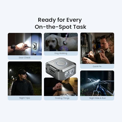 sofirn SE1 Mini Keychain Flashlight, 300LM Rechargeable EDC Light UV RGB - color: Grey-SE1