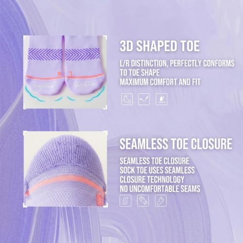 we fleece Running Socks Womens Compression Socks for Women Hiking Socks With Reflective Yarn Breathable Mesh Crew - color: Black Black Black