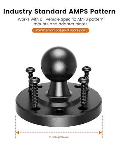 OHLPRO Heavy Duty Drill Base Tablet Mount for Truck Dashboard - Permanent Screw Down iPad Car Holder for Semi Trucks, Vans & Commercial Vehicles, Fits 5-17 Inch Devices, 360° Rotating Adjustable Arm - size: Standard Arm