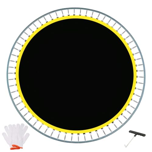 Trampoline Replacement Mat for 14 FT, Fit 72/84/96V, Use 5.3-9.0 Springs - size: 14FT-84V-Rings-5.3-5.7"Spring-150.8"Diam