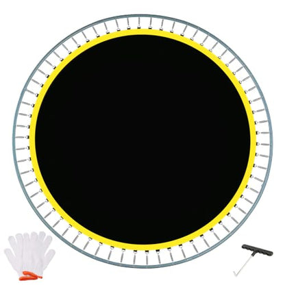 Trampoline Replacement Mat for 14 FT, Fit 72/84/96V, Use 5.3-9.0 Springs - size: 14FT-84V-Rings-5.3-5.7"Spring-150.8"Diam