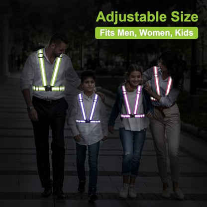 Reflective Vest Running Gear, 2-10Pack High Visible Safety VES - color: Black