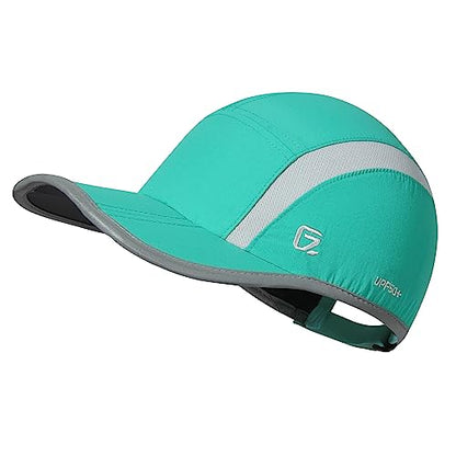 GADIEMKENSD Reflective Folding Outdoor Hat Unstructured Design UPF 50+ Sun Protection Sport Hats for Womens and Mens - color: Green
