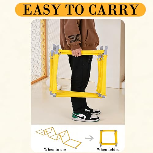 10 Rung Agility Training Ladder, TPR Speed Drills for Multi-Sport Fitness