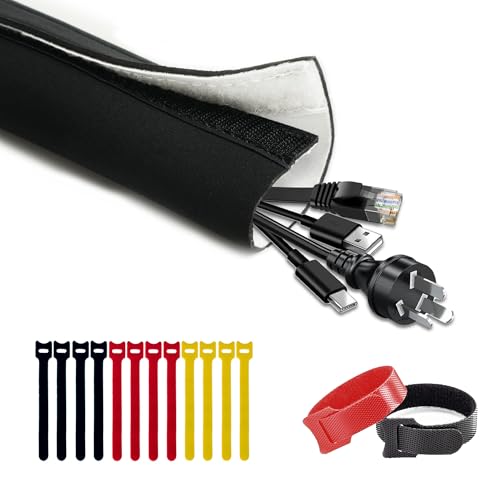 CableGeeke Cable Management Sleeve, 3.3ft (40 inch) - 1.5 inch - size: 3.3ft-1.5"