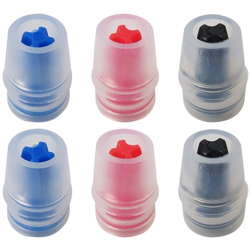 6-Pack Multicolor Replacement Bite Nozzles for Osprey/Nathan & Hydrapak Hydration Reservoirs - Lead-Free Silicone Sheaths