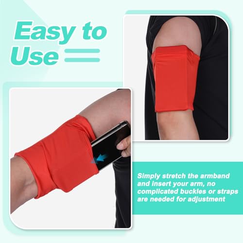 Cell Phone Armband Sleeve, Universal Sports Arm Band Sleeves Stretches to Fit All Phones Holder Light Blue - Fitting for (Fitness ExerciseWorkout/Hiking/Jogging/Gym) - color: Light Blue