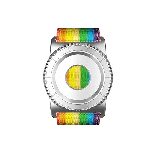 BAISRKE Magnetic Running Armband for MagSafe Case - 360° Rotatable Phone Grip with Adjustable Scent Compartment & Detachable Lanyard Compatible iPhone/Android (Rainbow & Silvery) - color: Rainbow&Silver, size: Regular (fits Wrist/Armband up to 9")