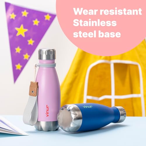 Kids Water Bottle-12 oz Leak Proof Insulated Water Bottle with Carry Rope - color: Canyon Red, size: 12 Ounces