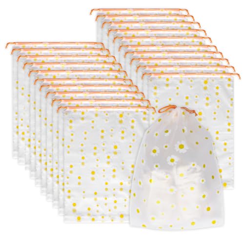 Shoe Bags for Travel, Waterproof Drawstring Shoe Bags for Packing - color: Daisy