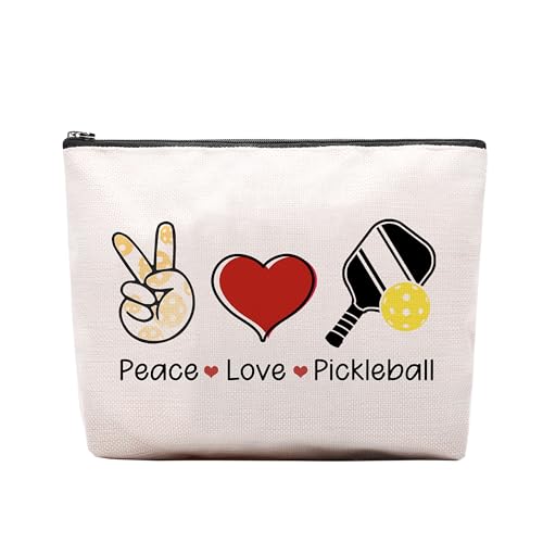 Ball Gifts for Women Ball Player Makeup Bag, Gifts for Ball Lover Makeup Zipper Pouch Bag, Ball Lover Accessories Gift For Women - color: pickleball