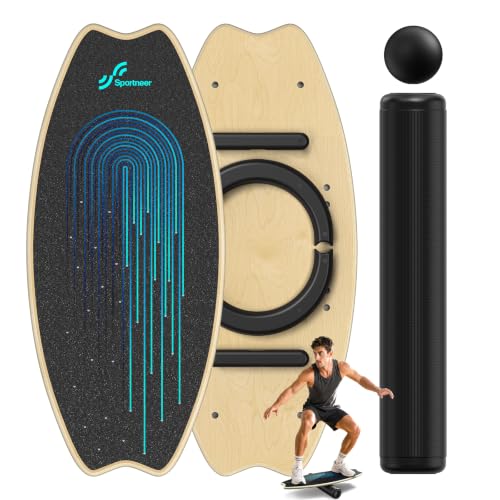 Sportneer Balance Board - 7 Mode Wobble Board with Roller & Ball - color: Blue