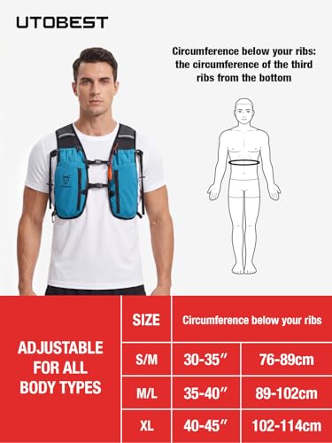 UTOBEST Running Vest Lightweight Hydration Pack 10L UTR110 - color: Purple (Vest Only), size: XL (Chest Size:40-45inch)