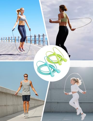 2PCS Jump Rope for Fitness - color: Yellow and Green