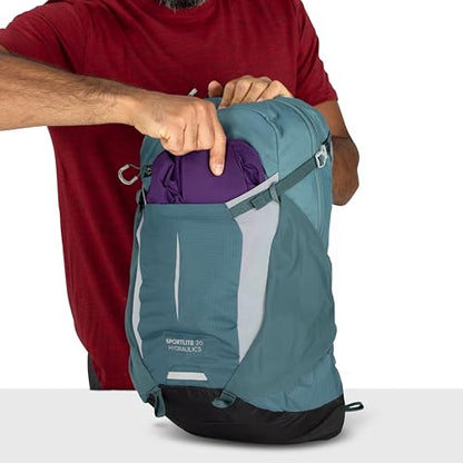 Osprey Sportlite Lightweight Hiking Backpack with Hydraulics Reservoir for Men & Women - Everyday Hydration Travel Bag - color: Serenity Blue, style: 20l