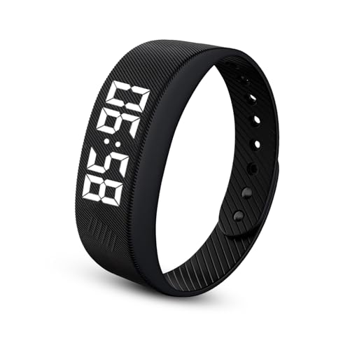 Waterproof Vibrating Alarm Clock Watch for Students&Athletes(Black)