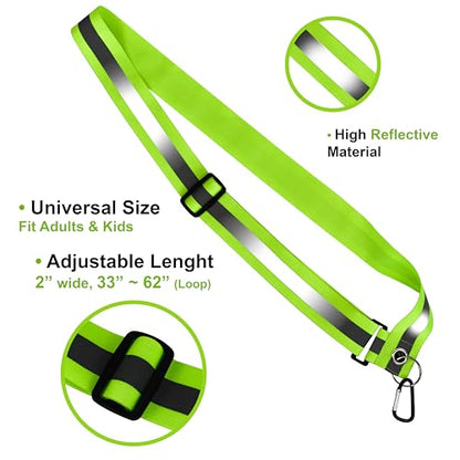 Reflective Sash for Walking at Night Adjustable Safety Sash for Men Women Kids Reflective Belt Sash for Running Walking Biking - color: 8 Sashes